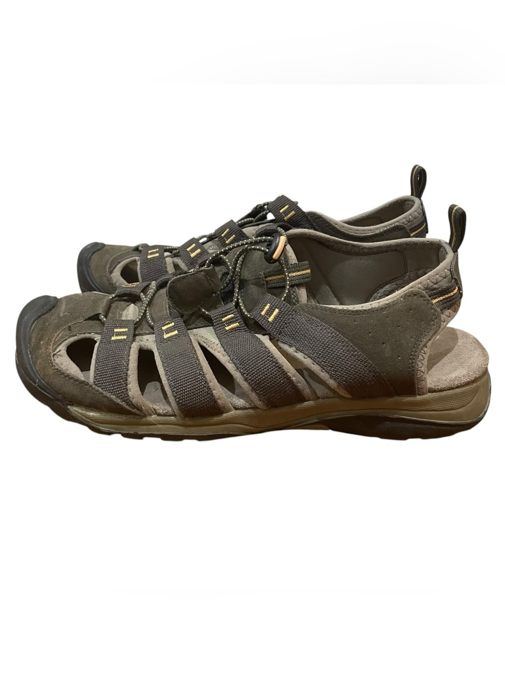 Croft & Barrow Fisherman Hiking Sandals Brown Men’s Size 11 Outdoor Closed Toe